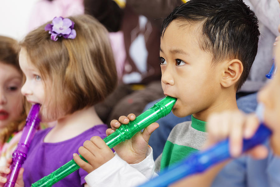 Preschool Children in a Music Class #3 Photograph by RichLegg
