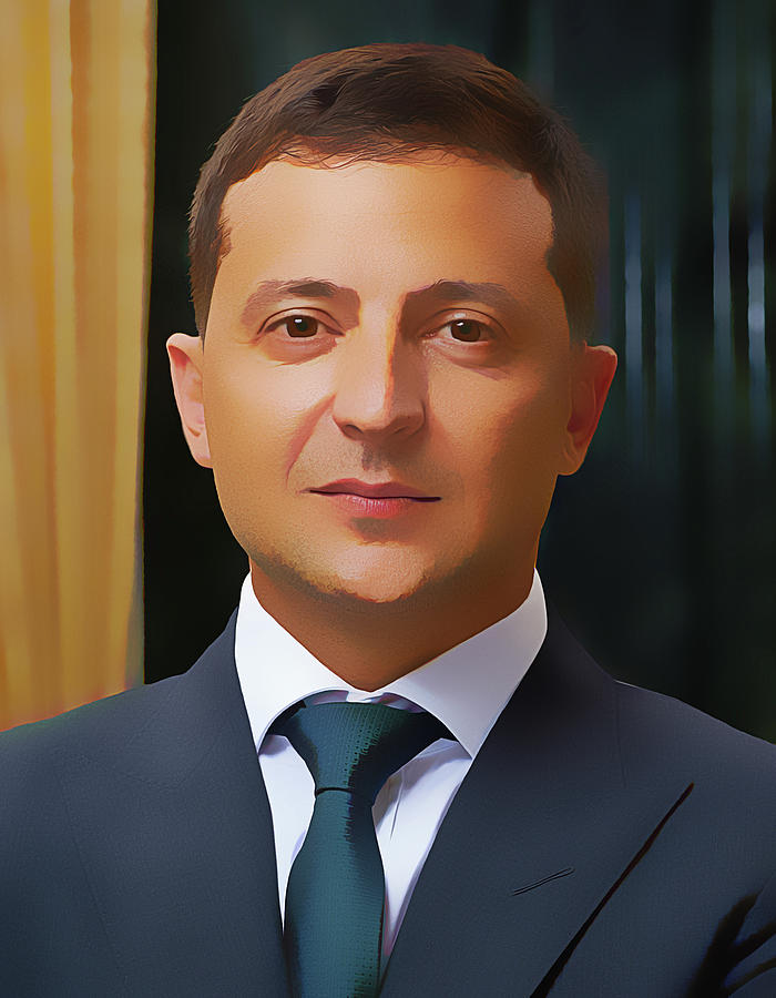 President of Ukraine, Volodymyr Oleksandrovych Zelensky Digital Art by