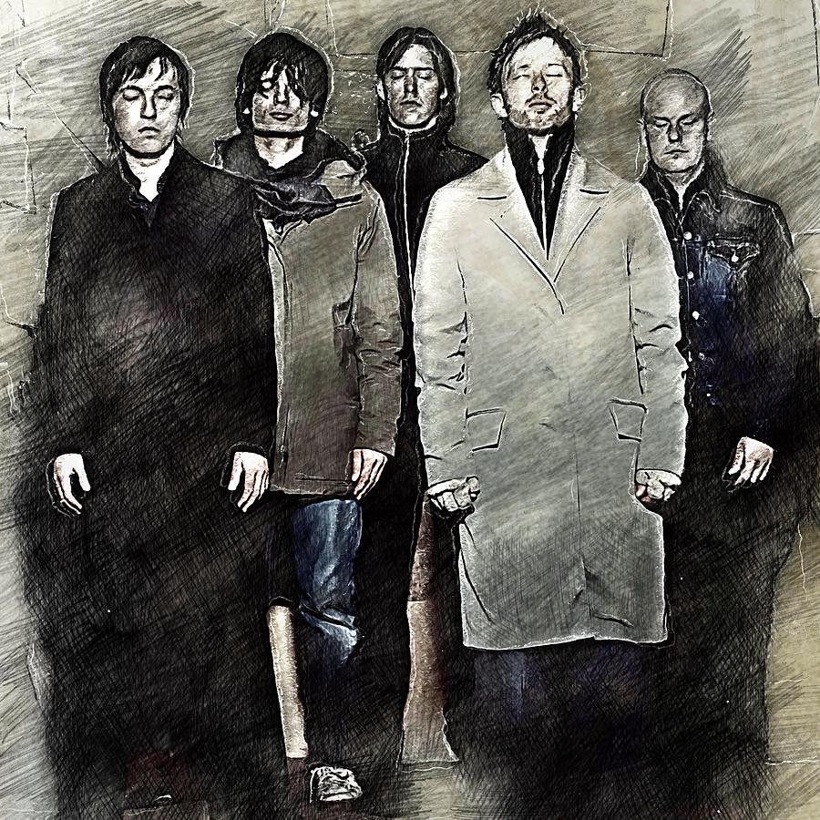 Radiohead Drawing by Bechtelar Natalia Fine Art America