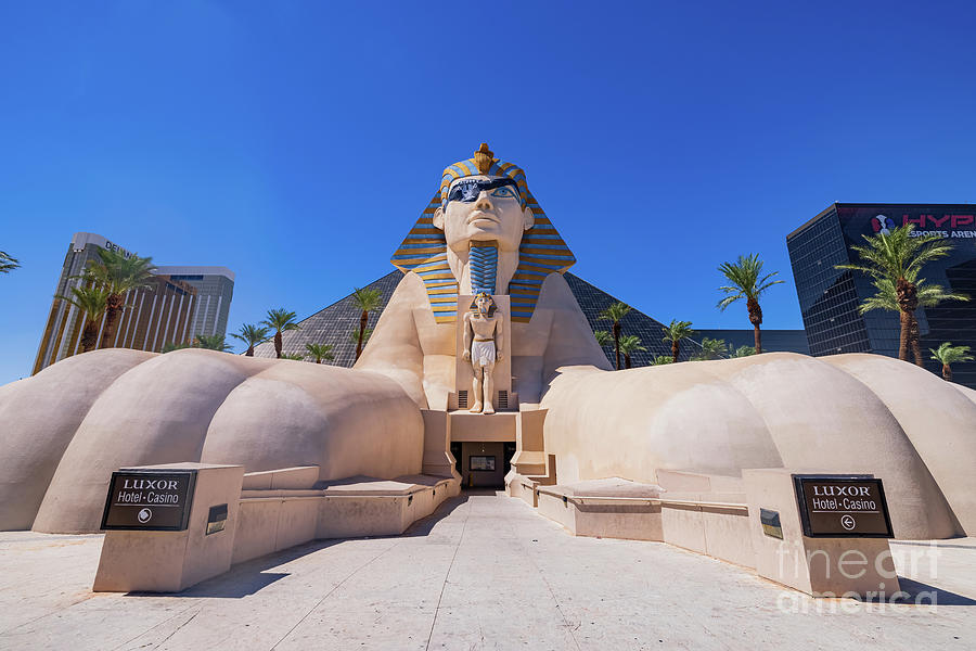 Architecture Photograph - Raiders eye patch on the Sphinx of Luxor Casino #3 by Chon Kit Leong