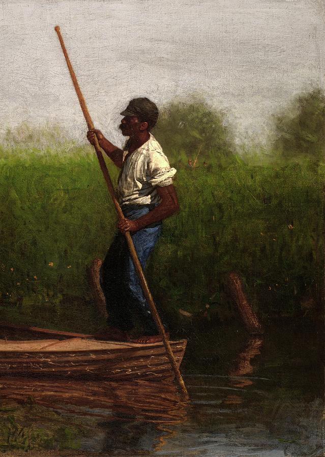 Fish Painting - Rail Shooting on the Delaware  #3 by Thomas Eakins