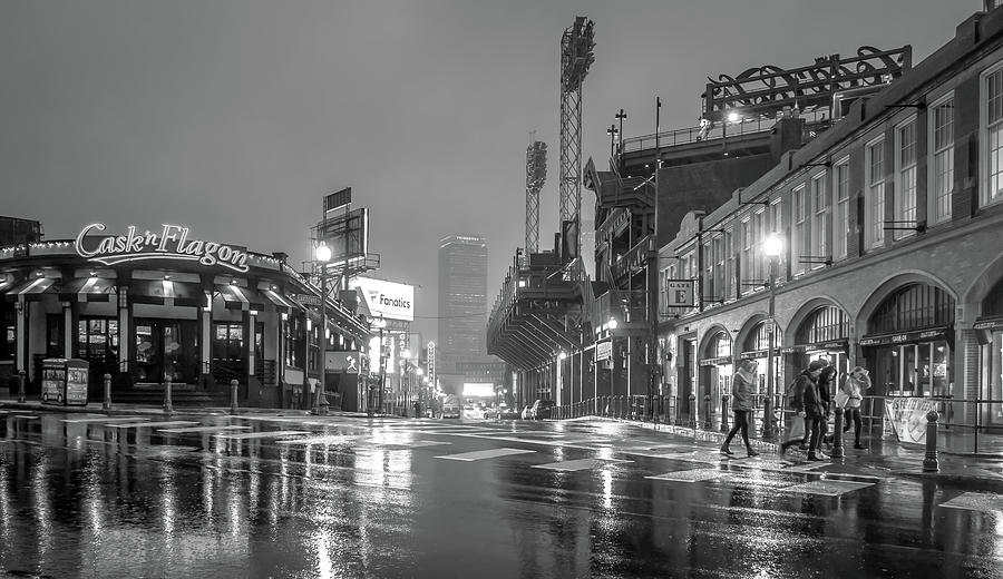 Rainy Wet Lansdowne Street In Boston Massachusetts #3 Photograph by Alex Grichenko