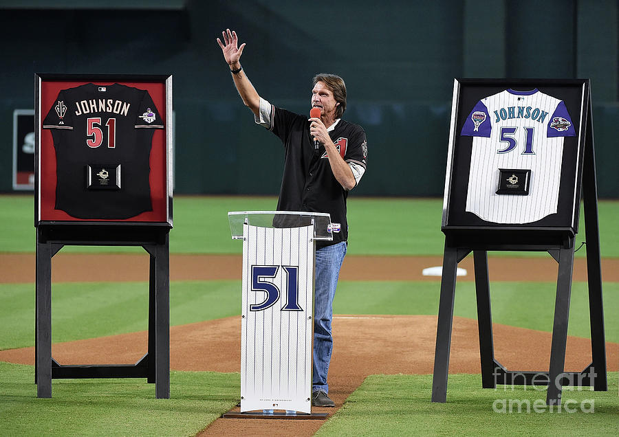 Randy Johnson Photograph by Norm Hall Randy Johnson Photograph by Norm Hall