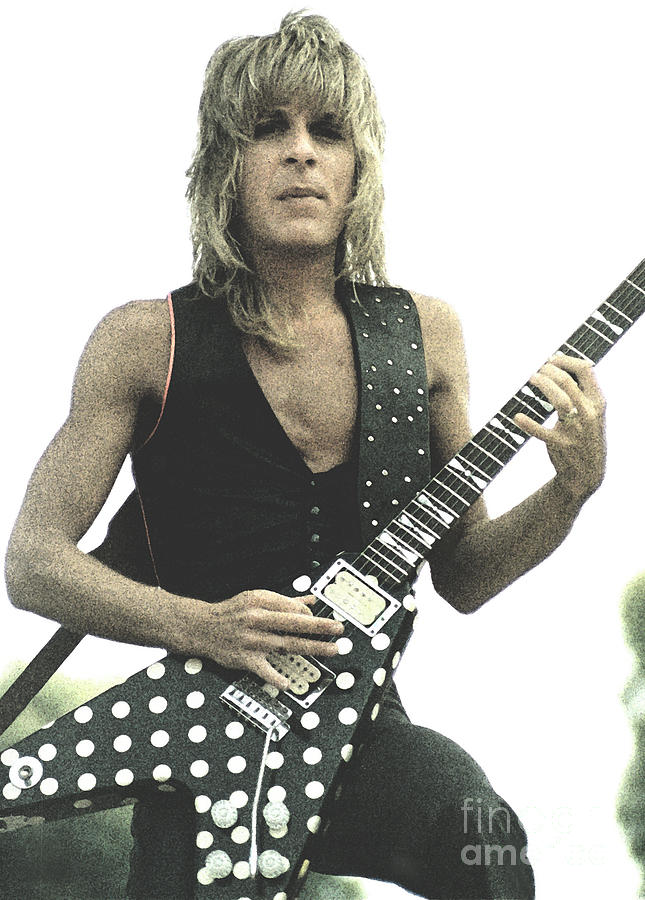 Ozzy Osbourne Photograph - Randy Rhoads at Day on the Green - July 4th 1981 by Daniel Larsen