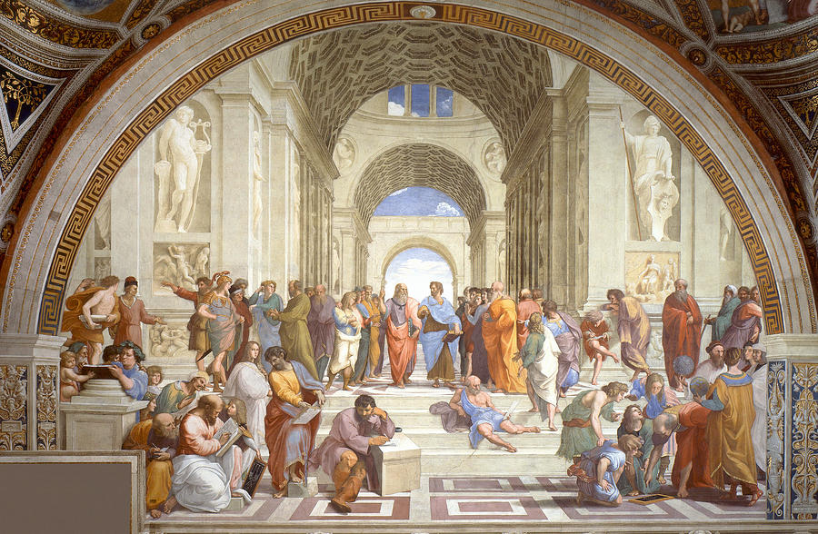 Raphael School Of Athens #3 Painting by Granger