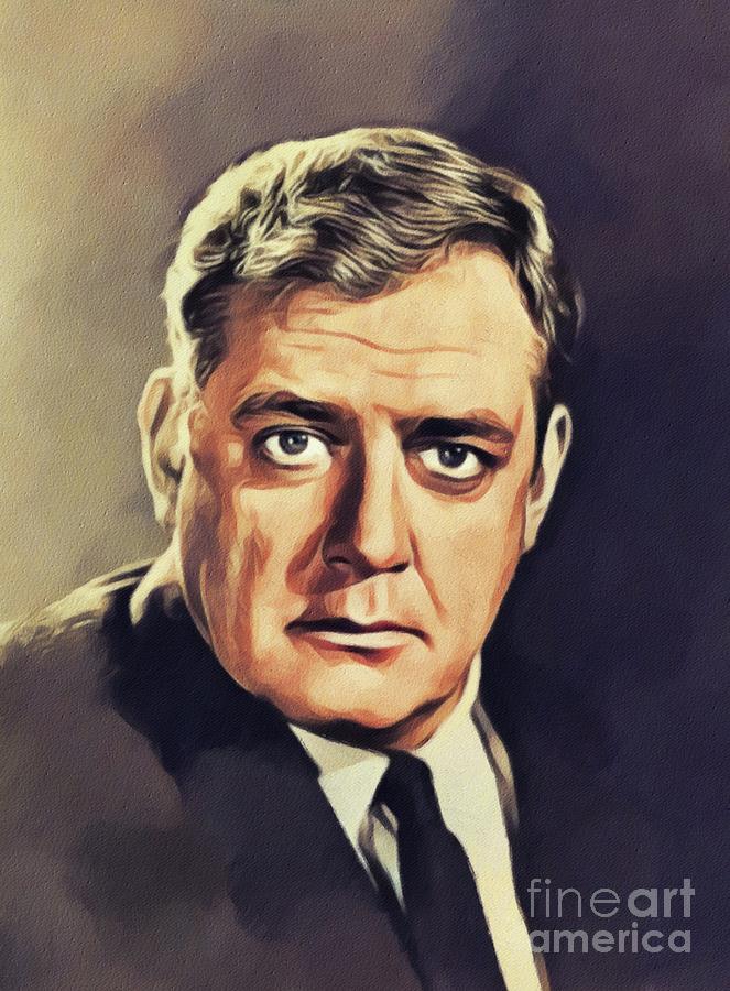 Raymond Burr, Vintage Actor Painting by Esoterica Art Agency - Fine Art ...