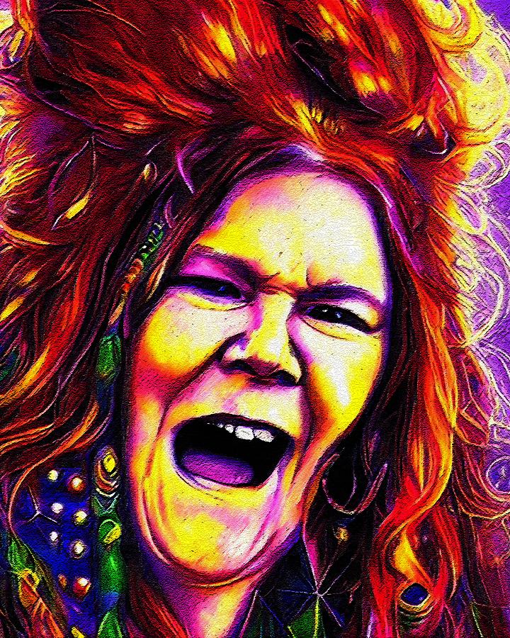 Realistic Portrait Of Janis Joplin Digital Art by Edgar Dorice - Pixels