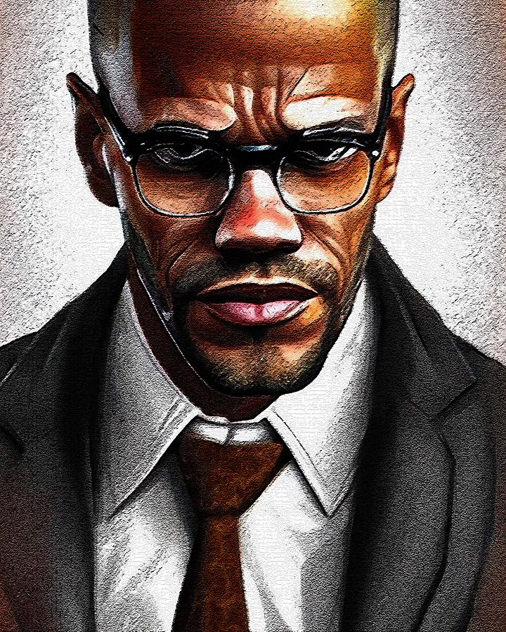 Realistic Portrait Of Malcolm X Digital Art by Edgar Dorice - Fine Art ...