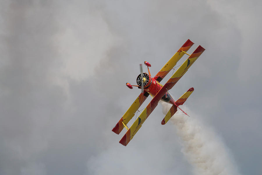 Red and Yellow Airplane Photograph by Carolyn Hutchins