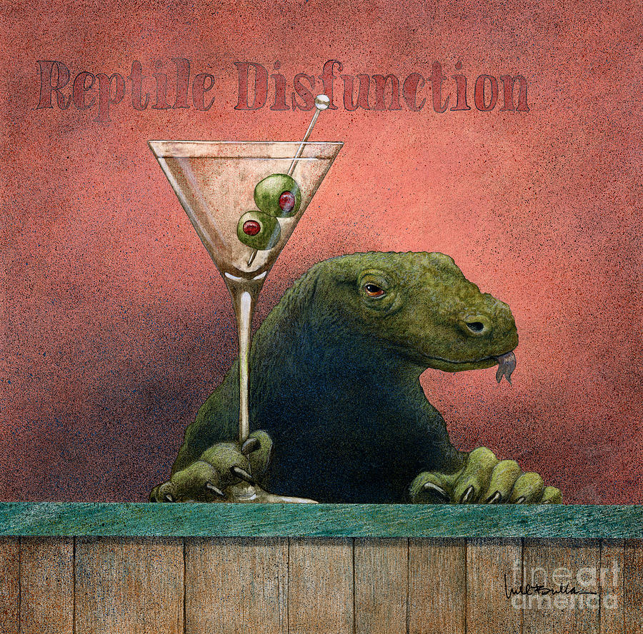 Reptile Disfunction #3 Painting by Will Bullas