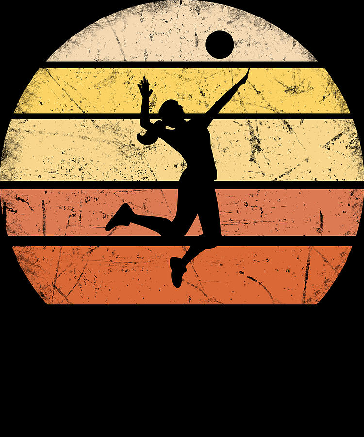 Retro Womens Beach Volleyball Digital Art by Michael S - Fine Art America