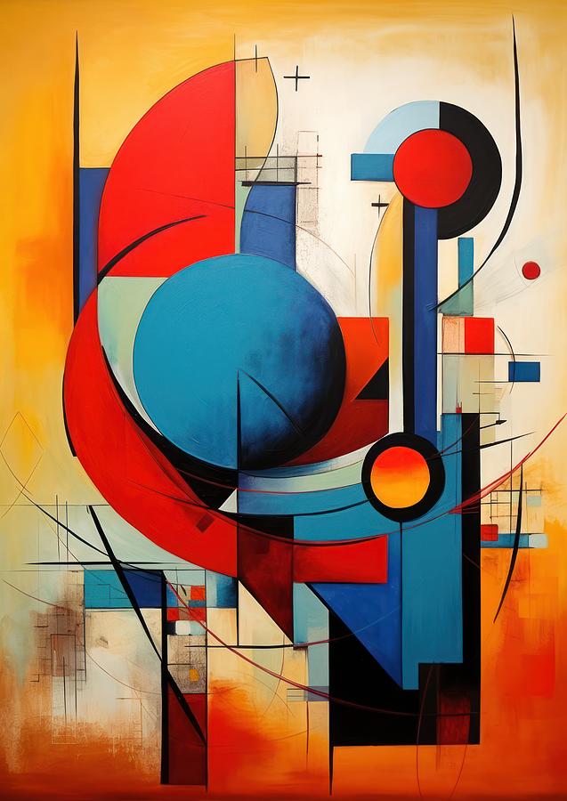 Rhythmic Geometric Dance #3 Painting by Lauren Blessinger - Fine Art ...