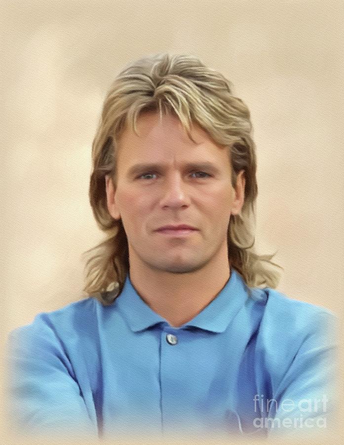 Richard Dean Anderson, Actor Painting By John Springfield - Fine Art