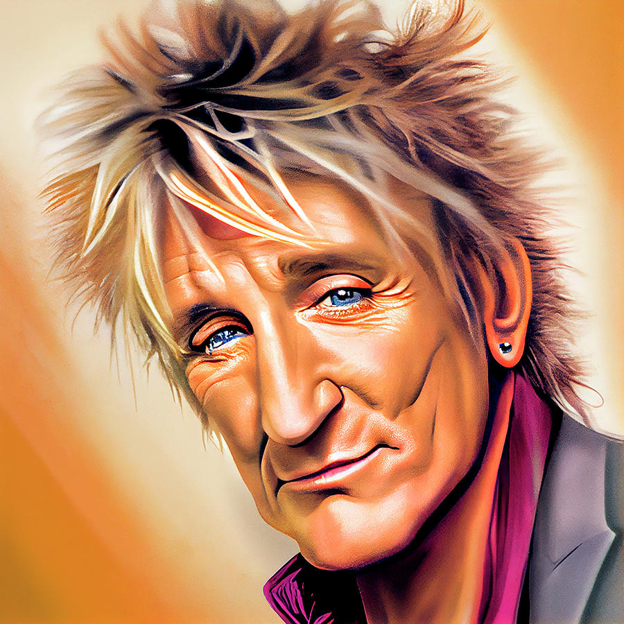 Rod Stewart Art Digital Art By Tim Hill Fine Art America 7407