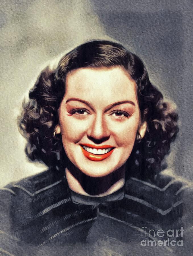 Rosalind Russell, Vintage Actress #3 Painting by Esoterica Art Agency