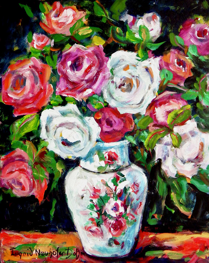 Roses #4 Painting by Ingrid Dohm