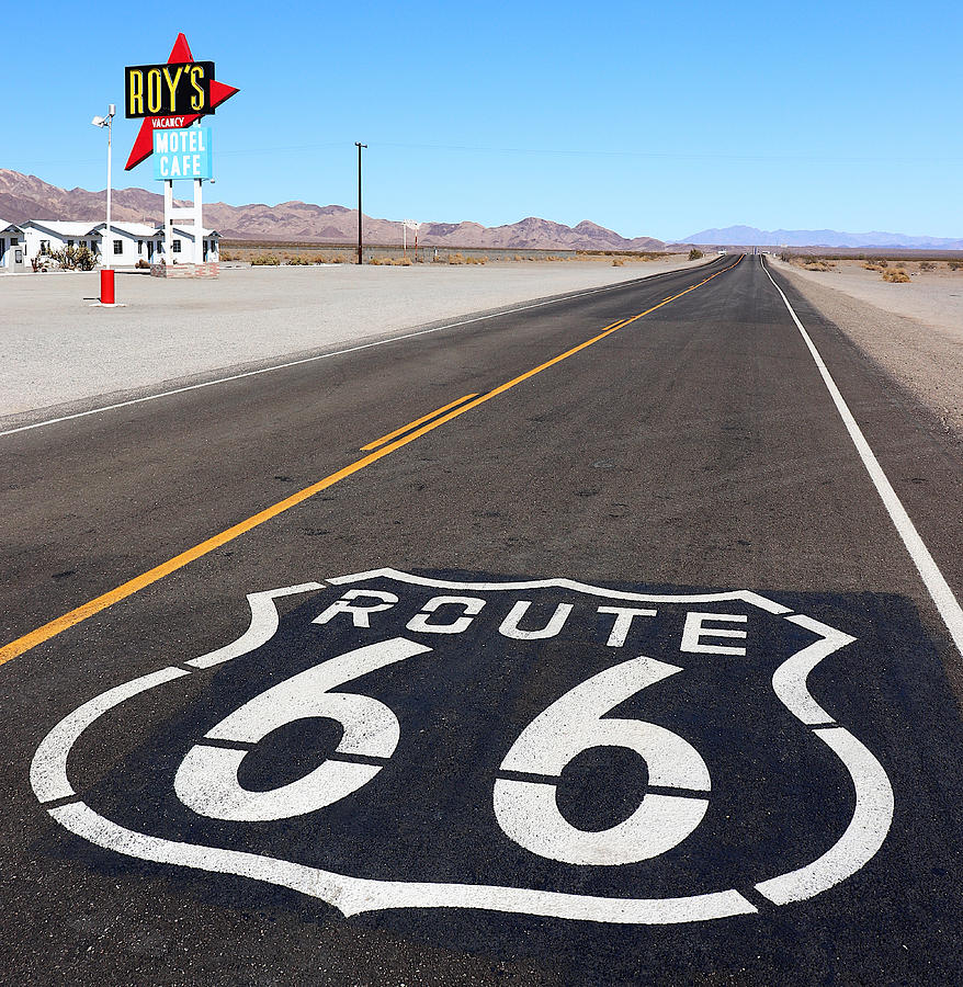 Vintage Digital Art - Route 66 Roadtrip - Roys Motel Cafe #2 by Matt Richardson