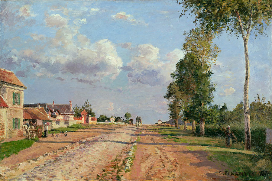 Camille Pissarro Painting - Route de Versailles  Rocquencourt #3 by Camille Pissarro