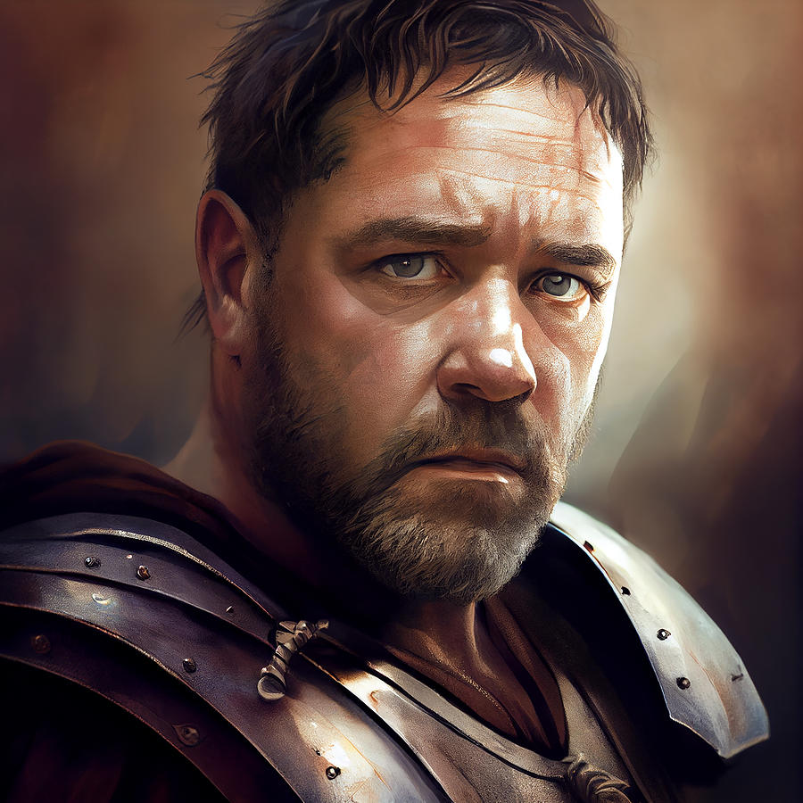 Russell Crowe Gladiator Mixed Media by Stephen Smith Galleries - Fine ...