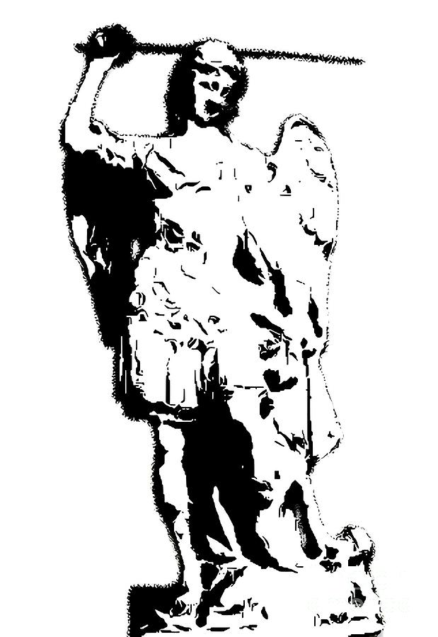 Saint Michael the Archangel #3 Drawing by Archangelus Gallery