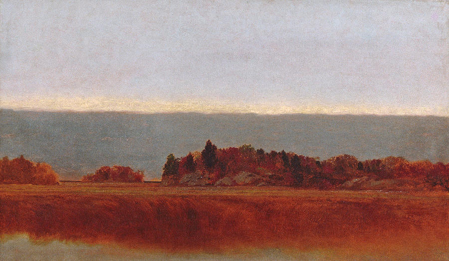 Salt Meadow in October #4 Painting by John Frederick Kensett