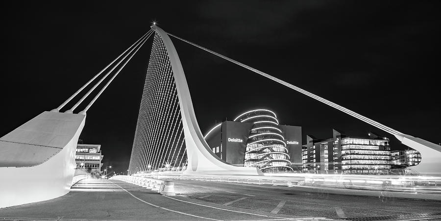 Architecture Photograph - Samuel Beckett Bridge and National Conference Centre - Dublin #3 by Barry O Carroll
