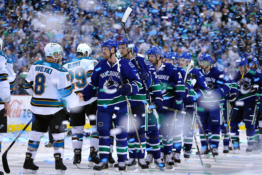San Jose Sharks v Vancouver Canucks - Game Five #3 Photograph by Rich Lam