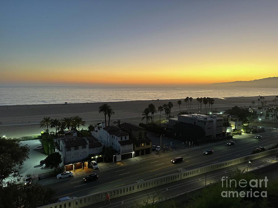 Santa Monica Sunset PCH Pacific Coast Highway SM Beach car scene