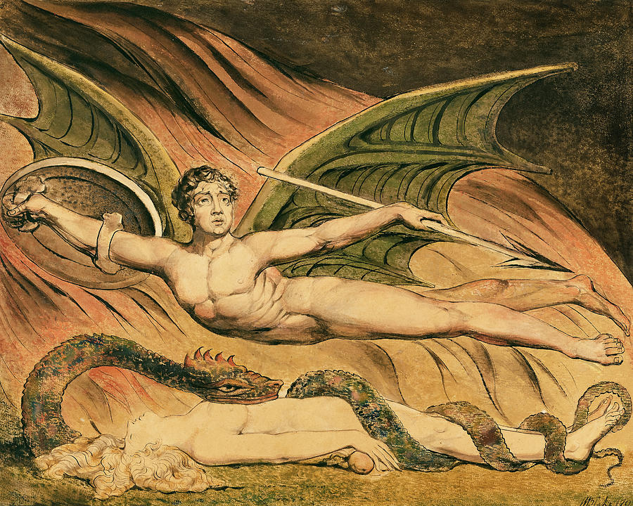 William Blake Painting - Satan Exulting over Eve #3 by William Blake