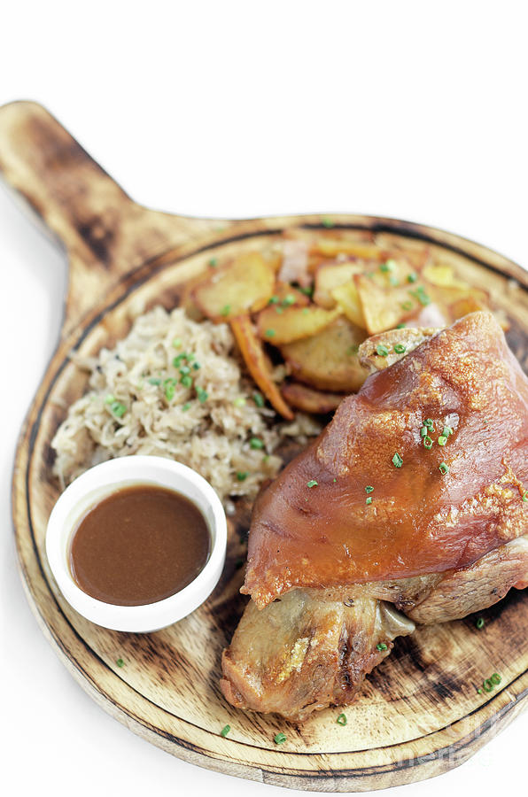 SCHWEINSHAXE traditional german pork knuckle with sauerkraut and #3 ...