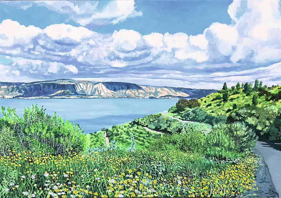 Sea Of Galilee Painting By Marlene Shahwan Fine Art America   3 Sea Of Galilee Marlene Shahwan 