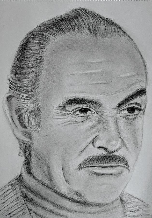 Sean Connery Drawing by Paul Blackmore | Pixels