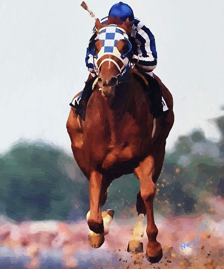 Secretariat , horse racing, Preakness, Kentucky Derby, Belmont Painting