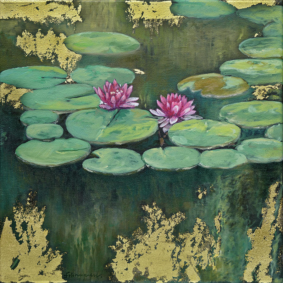 Seerosen, Blumen Painting by Uwe Fehrmann Seerosen, Blumen Painting by Uwe Fehrmann