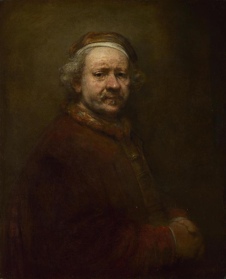 Self Portrait at the Age of 63  #2 Painting by Rembrandt