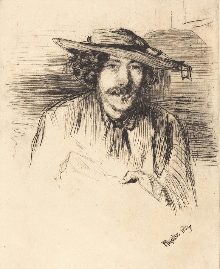 Self Portrait Drawing by James McNeill Whistler - Pixels