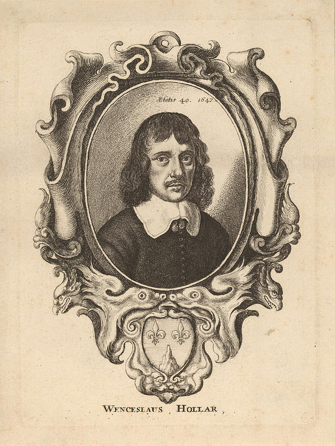 Self-Portrait #4 Drawing by Wenceslaus Hollar