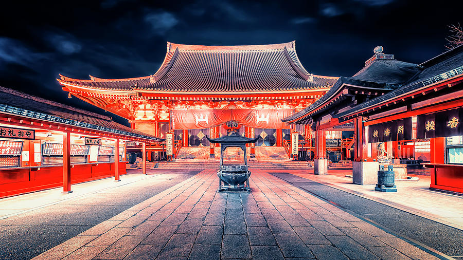 Architecture Photograph - Senso-Ji Temple #1 by Manjik Pictures