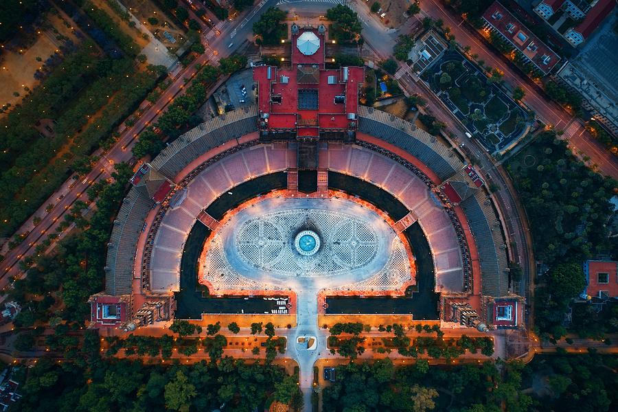 Seville Plaza de Espana aerial view #3 Photograph by Songquan Deng