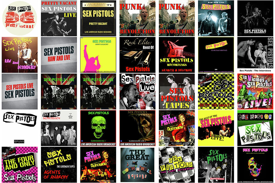 Sex Pistols Album Cover Discography Mixed Media By Stephen Smith