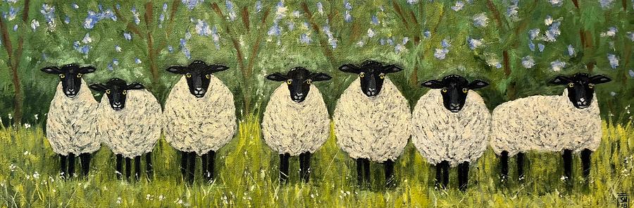 Sheep Painting by Suzanne Hirschberg - Fine Art America