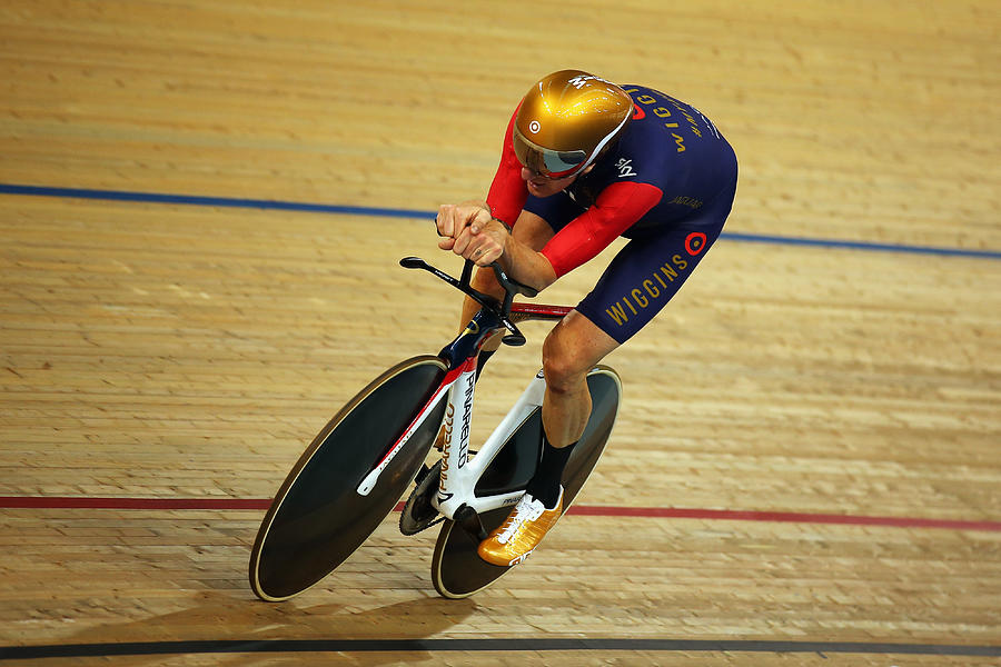 Sir Bradley Wiggins - UCI Hour Record Attempt #3 Photograph by Bryn Lennon