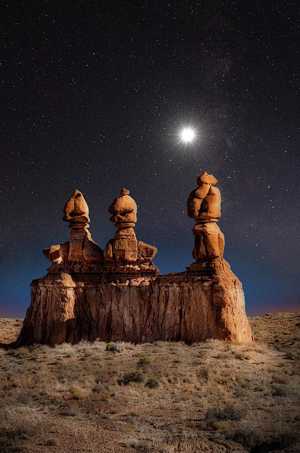 3 Sisters Goblin Valley Utah Photograph by Gary Warnimont