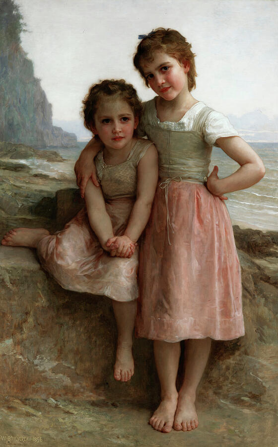 Sisters on the Shore, from 1896 Painting by William-Adolphe Bouguereau Sisters on the Shore, from 1896 Painting by William-Adolphe Bouguereau