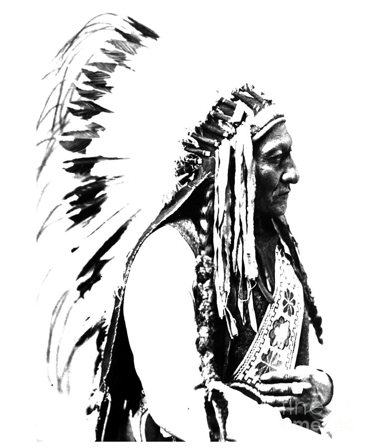 Sitting Bull Native American Indians Lakota Sioux Chief Mixed Media By Premium Artman Fine Art