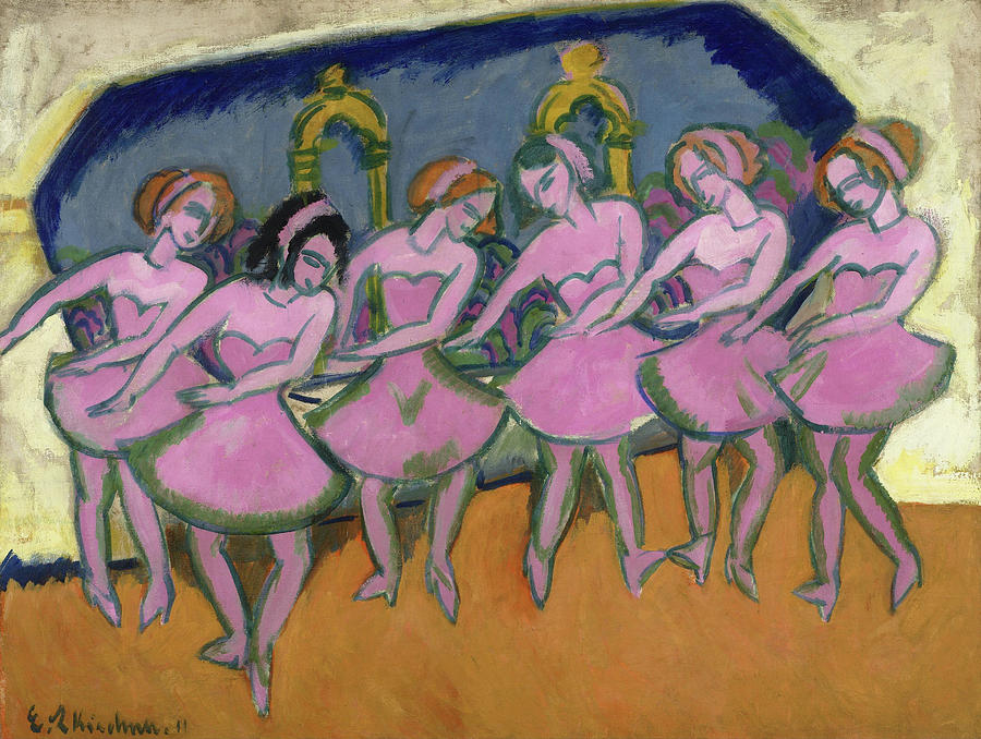 Six Dancers #3 Painting by Ernst Ludwig Kirchner