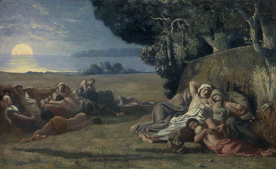 Pierre Puvis De Chavannes Painting - Sleep  #3 by Pierre Puvis de Chavannes