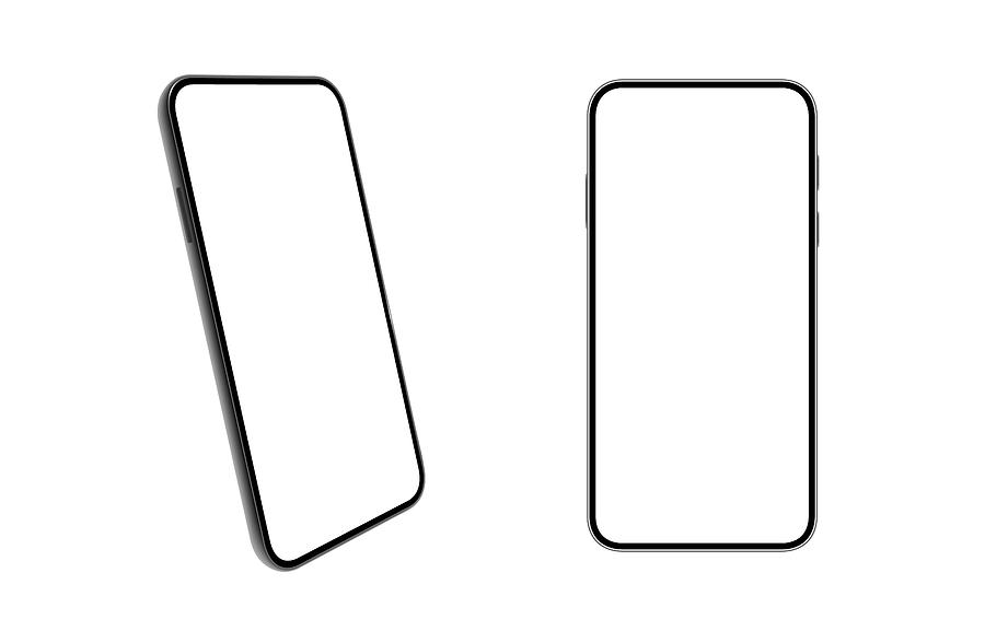 Smartphone. Mobile phone Template. Telephone. Realistic vector illustration of Digital devices Drawing by Mikimad