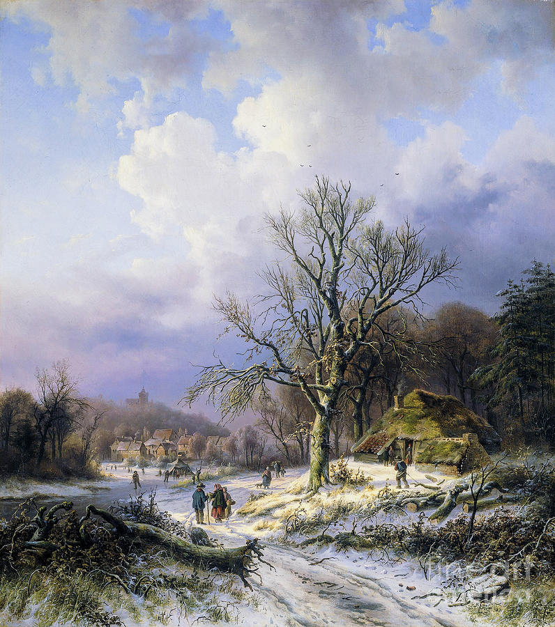 Snow Landscape Painting