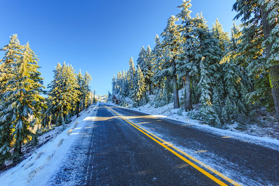 Snowy winter road #3 Photograph by Aiisha5